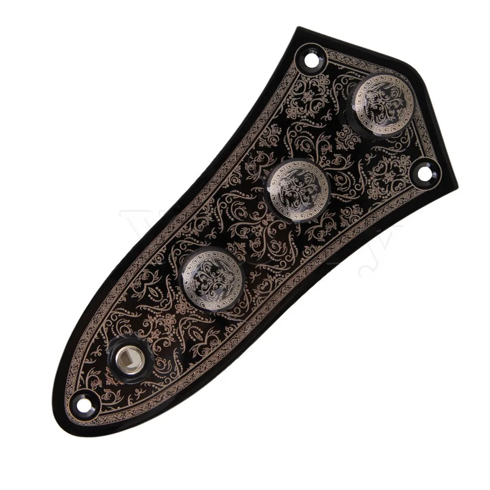 

Yibuy Wired Loaded Bass Control Plate with Switch Knobs for JB Bass