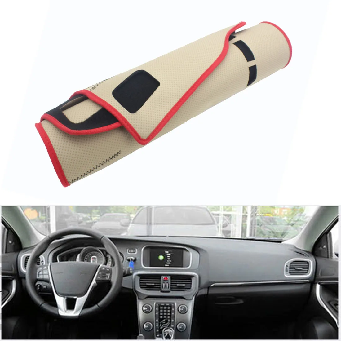 

Fit For Volvo V40 2013-2015 Car Dashboard Avoid Pad Instrument Platform Cover Mat Silicone Non-skid Back Surface Car Styling