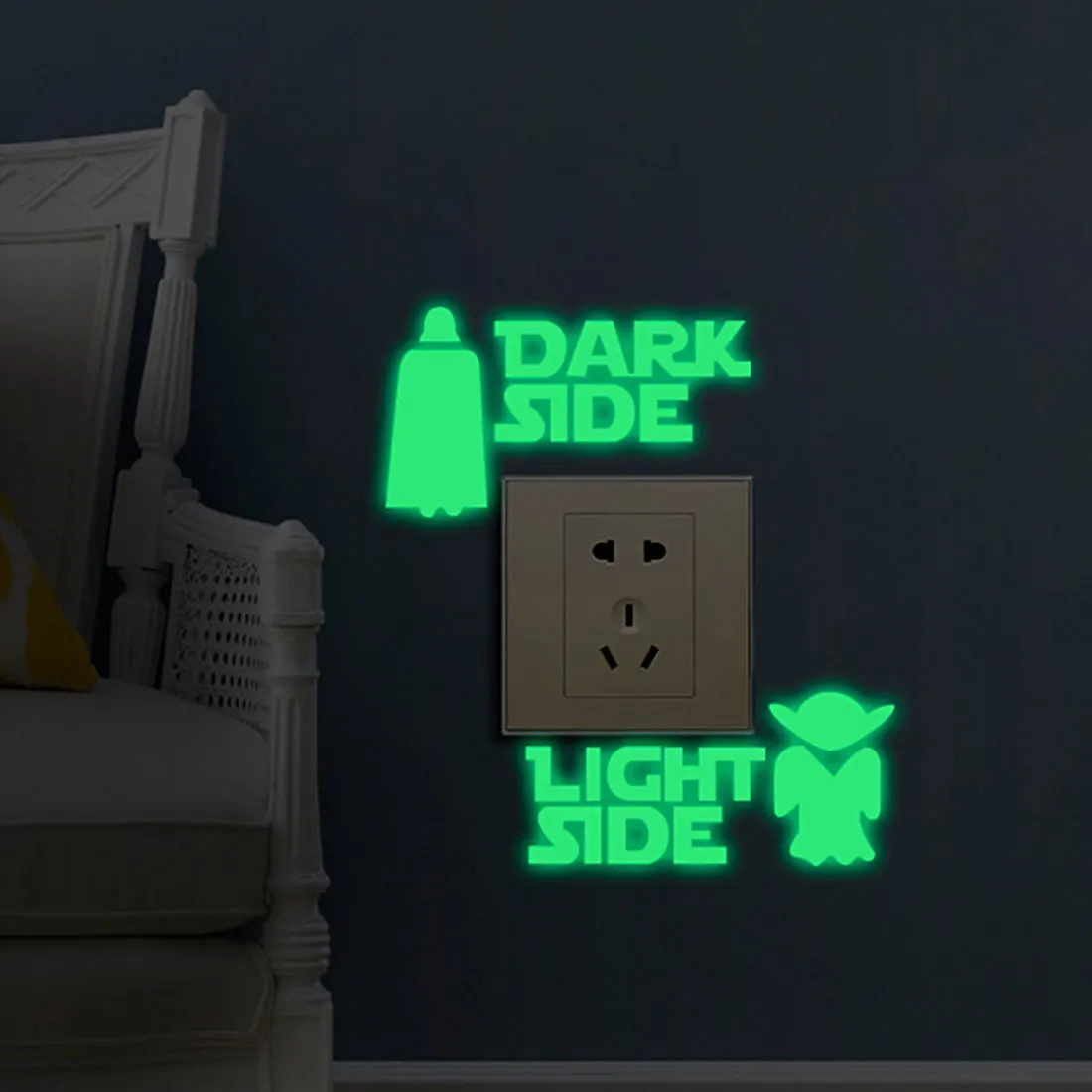 Good 1Pcs Home Decor Luminous switch stickers 3D stereoscopic wall