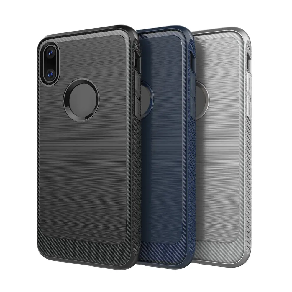 

5pcs Wiredrawing Phone Case Silicone Heat Elimination Phone Cover For iPhone X