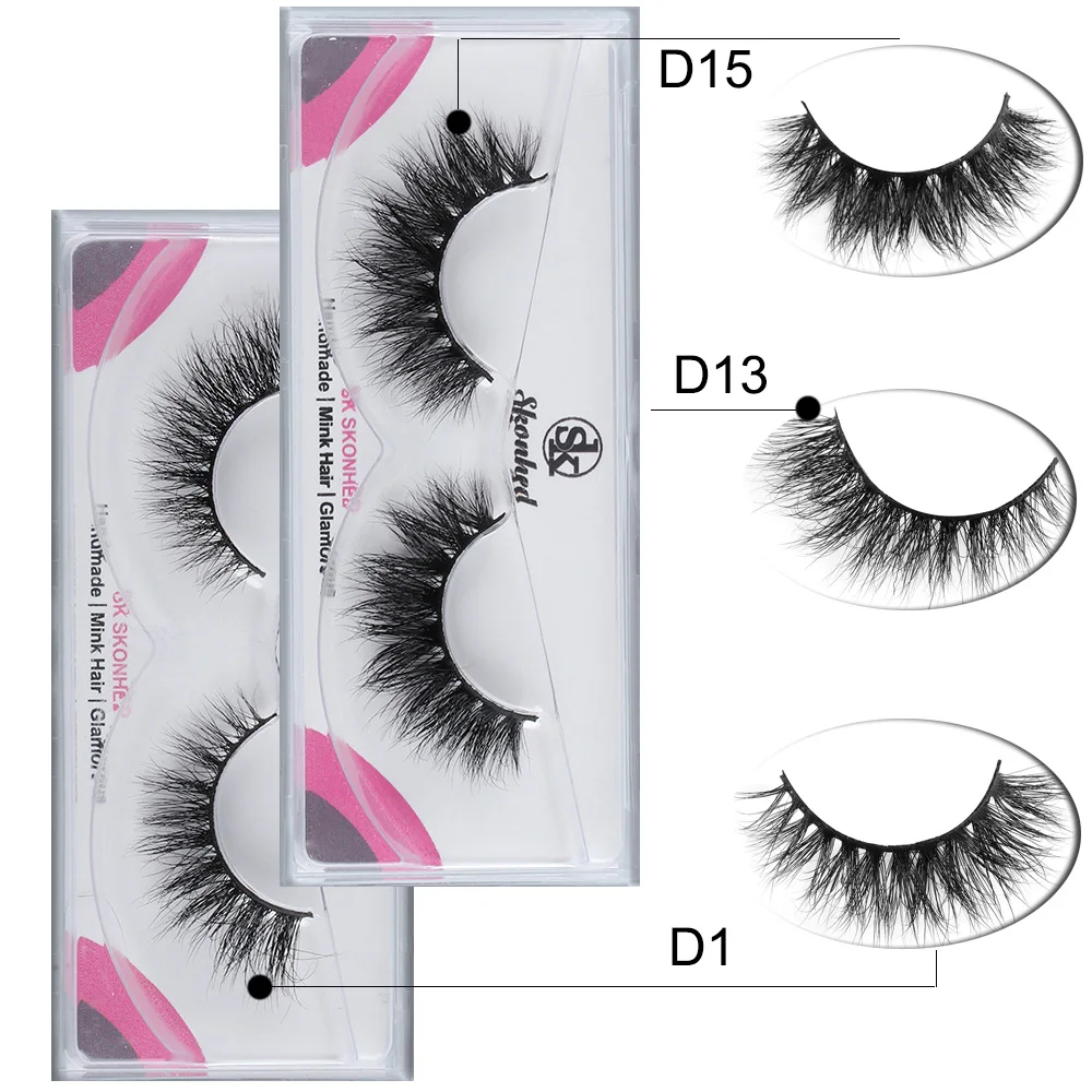 

12 Styles Handmade 3D Mink False Eyelashes Natural Crisscross Charming Eyes Makeup Fake Eyelashes Eye Lashes Extension Tools