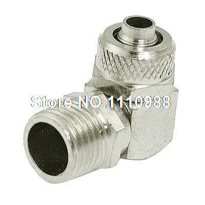 2 Pcs 1/4&quot PT Thread Right Angle Rapid Screw Hex 6mm x 8mm Tubing Fittings | Обустройство дома