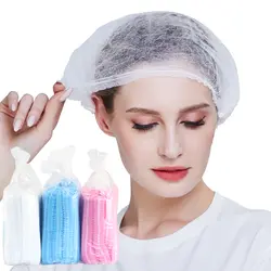 10 шт/100 шт одноразовая плиссированная эластичная в форме сетки Нетканая шапочка для ванной для наращивания ресниц прозрачная