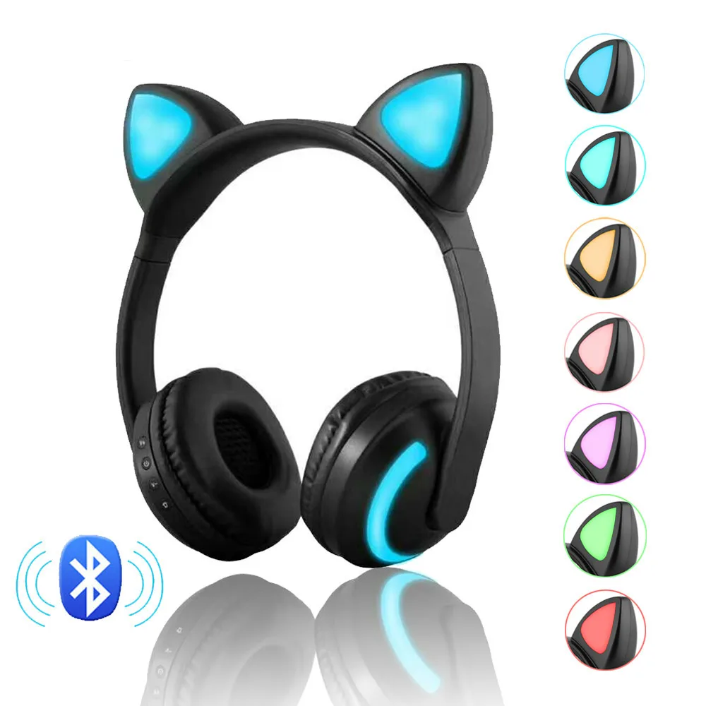 Bluetooth стереонаушники со светодиодной подсветильник кой 7 цветов|Наушники и