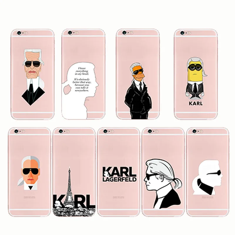 

Fashion Karl Lagerfeld Green Soft Silicon TPU Case Cover for IPhone SE 5S 6 6S 7 8 Plus X XR XS Max