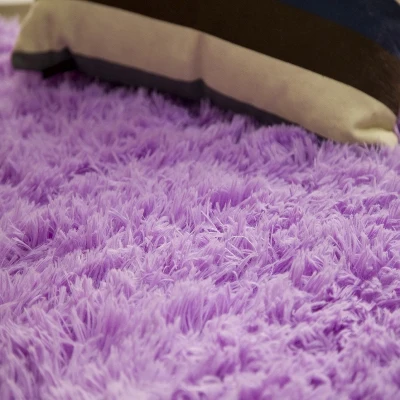 Мохнатый современный коврик для ванной комнаты Противоскользящий 40*60 см/15,74*23,62 дюйма - Цвет: purple