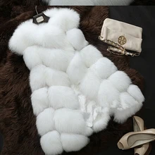 Зимнее женское пальто из искусственного меха без рукавов, теплая куртка для женщин, зимнее пальто из меха