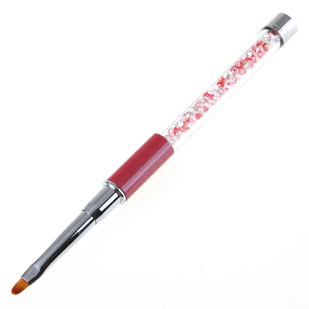 Haicar 1 шт. УФ гелевая ручка для дизайна ногтей резьба ручка Кисти Профессиональная практичная акриловая ручка салонный инструмент красивые инструменты для дизайна ногтей - Цвет: Red