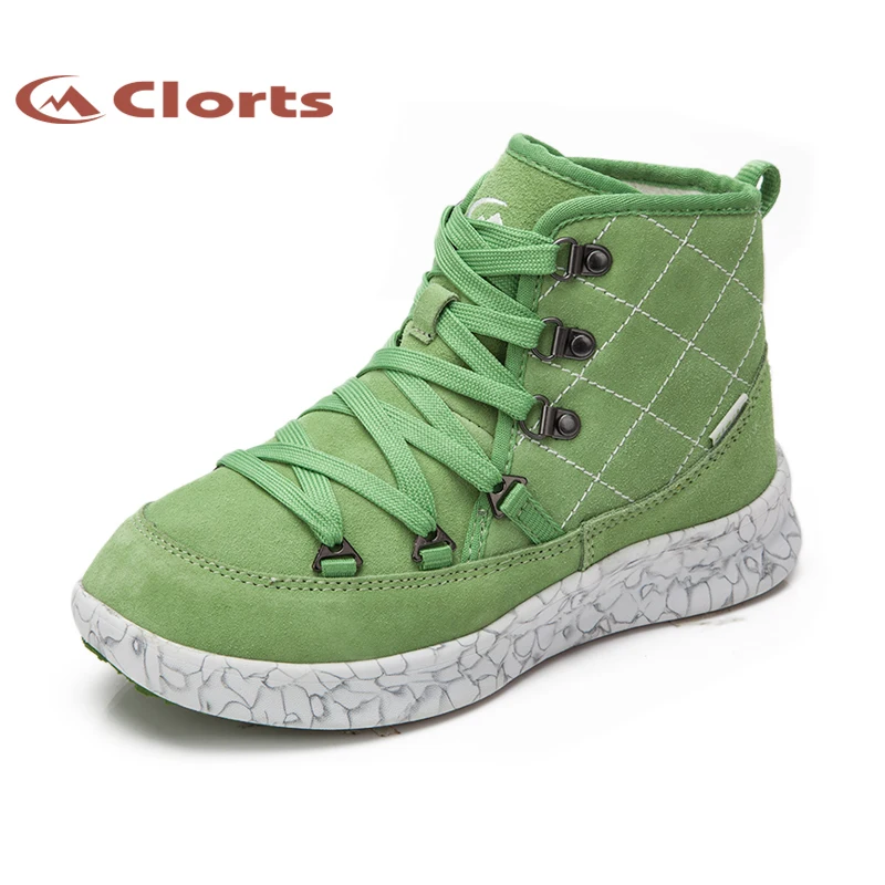 

Clorts Women Plus Velvet Hiking Shoes Winter Waterproof Tourist Boots Warm Snow Boots for Women 3C011E