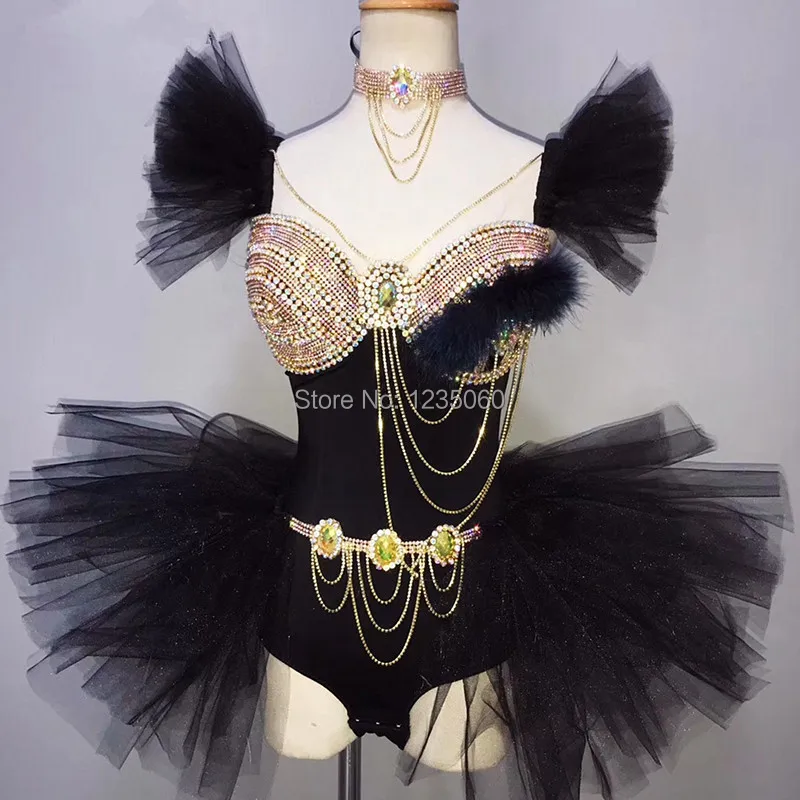 Women-Stage-Wear-Gold-Rhinestones-Bodysuit-Sexy-Bar-Female-DJ-DS-Costume-Party-Show-Outfit-Model