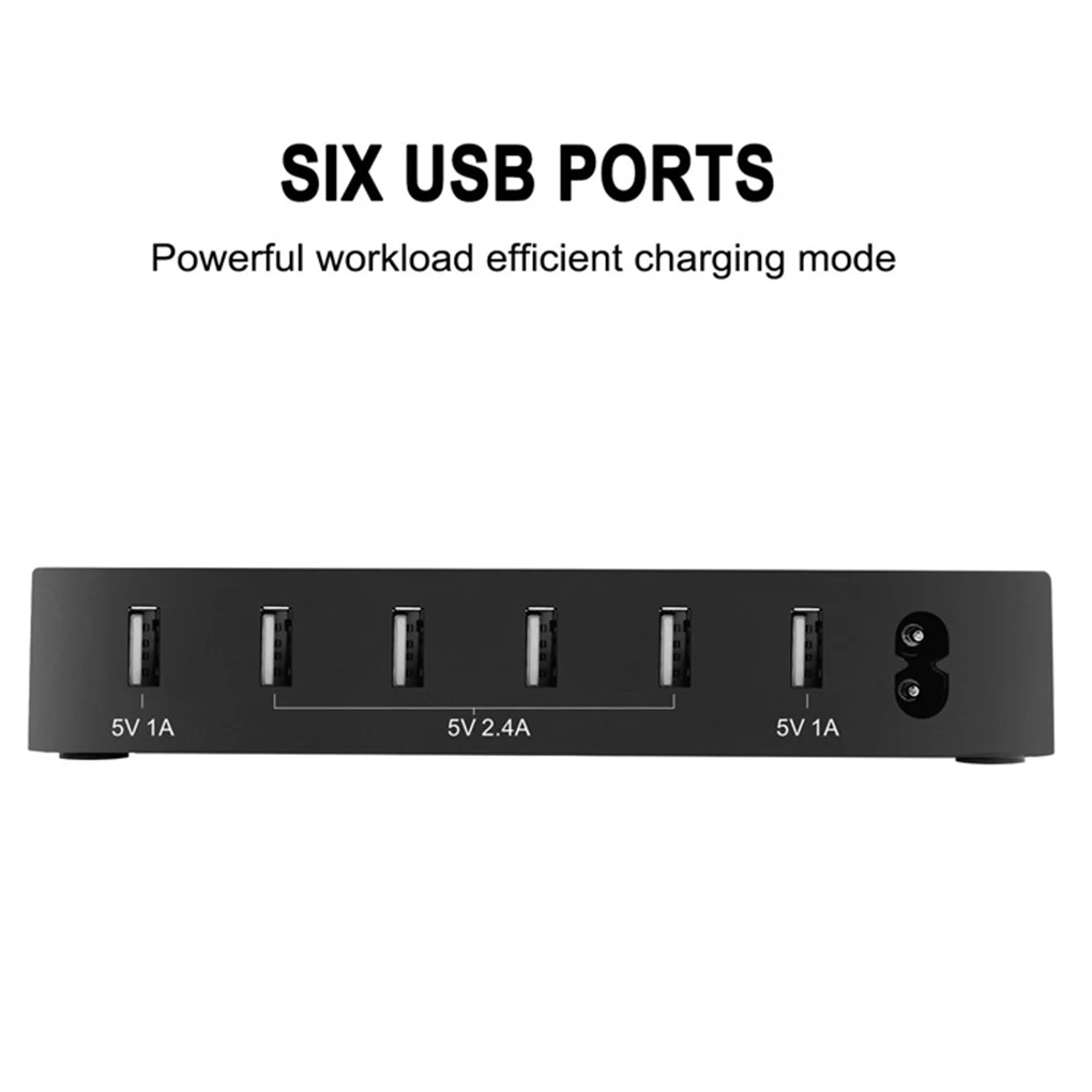 6 منافذ USB 50 W الهاتف المحمول اللوحي الذكية شاحن سريع حامل هاتف حامل ووتش شحن محول قفص الاتهام