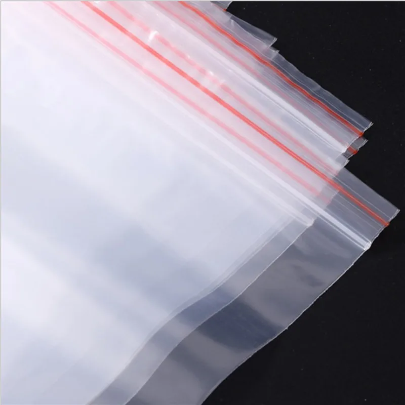 100pcs/lot Medium thickness  12wire Various sizes clear Self Sealing Plastic packaging Bags,zip lock poly bags zipper bag Ziploc