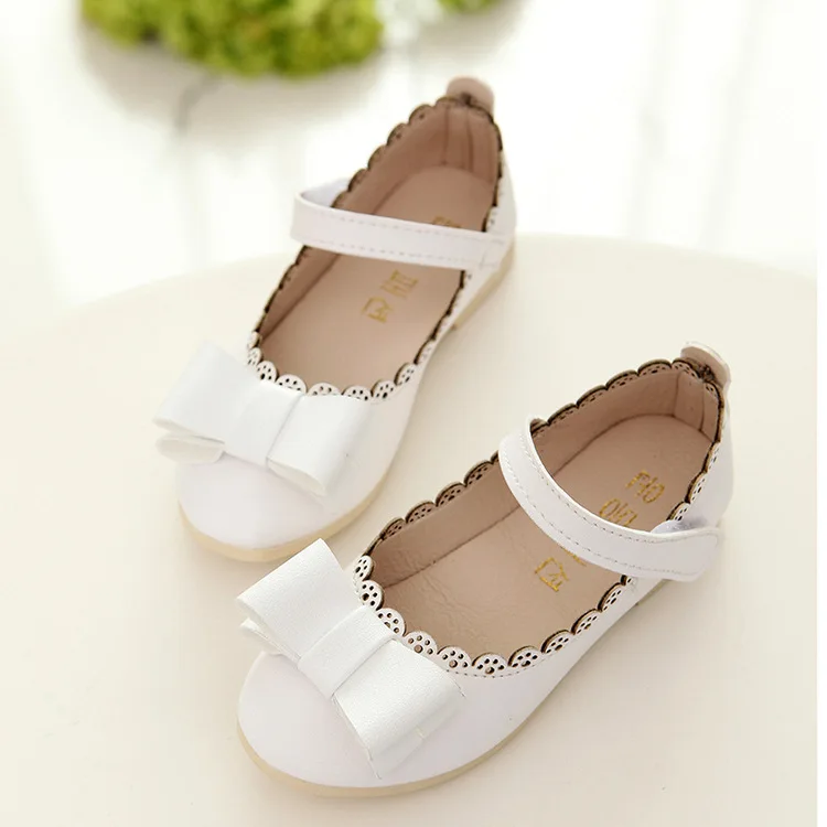 2019 cute girl shoes fashion lace bow children's shoes party dance