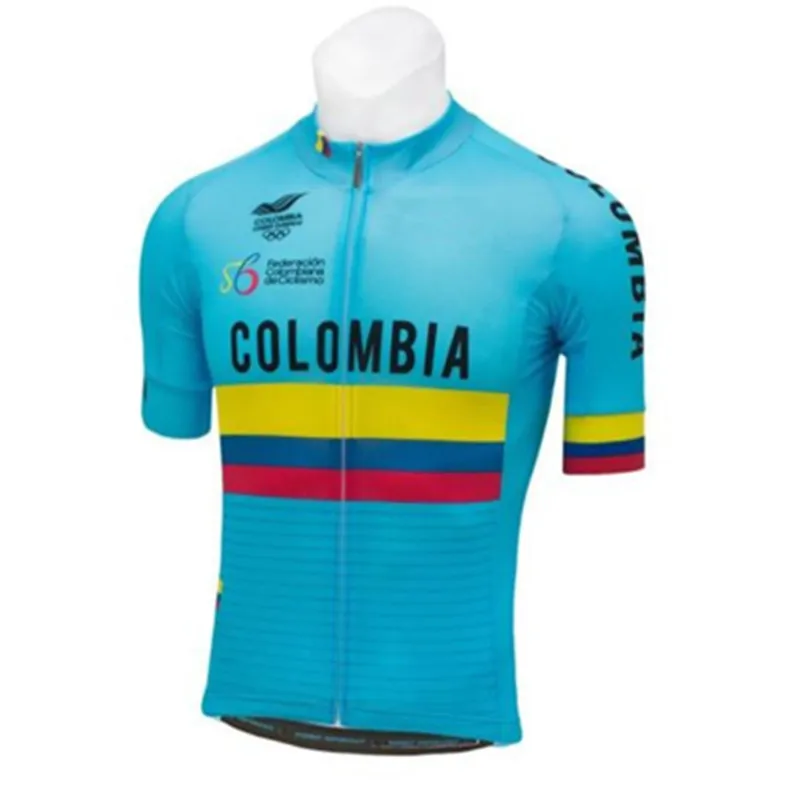 2018 colombia cycling jersey Pro Men's Team Summer cerulean Bicycle