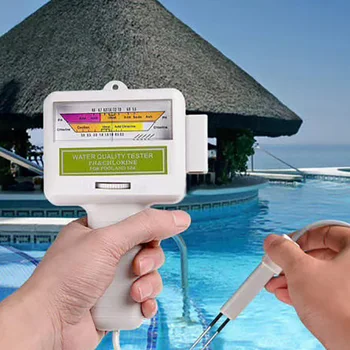 

Chlorine Water Quality Tester Portable Home Swimming Pool PH Meter Test Checker Can Test The Water Chlorine Rate and PH Data