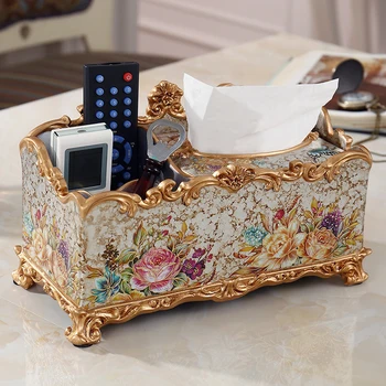 

European resin multifunctional paper towel box, paper box, paper napkin box, remote control box