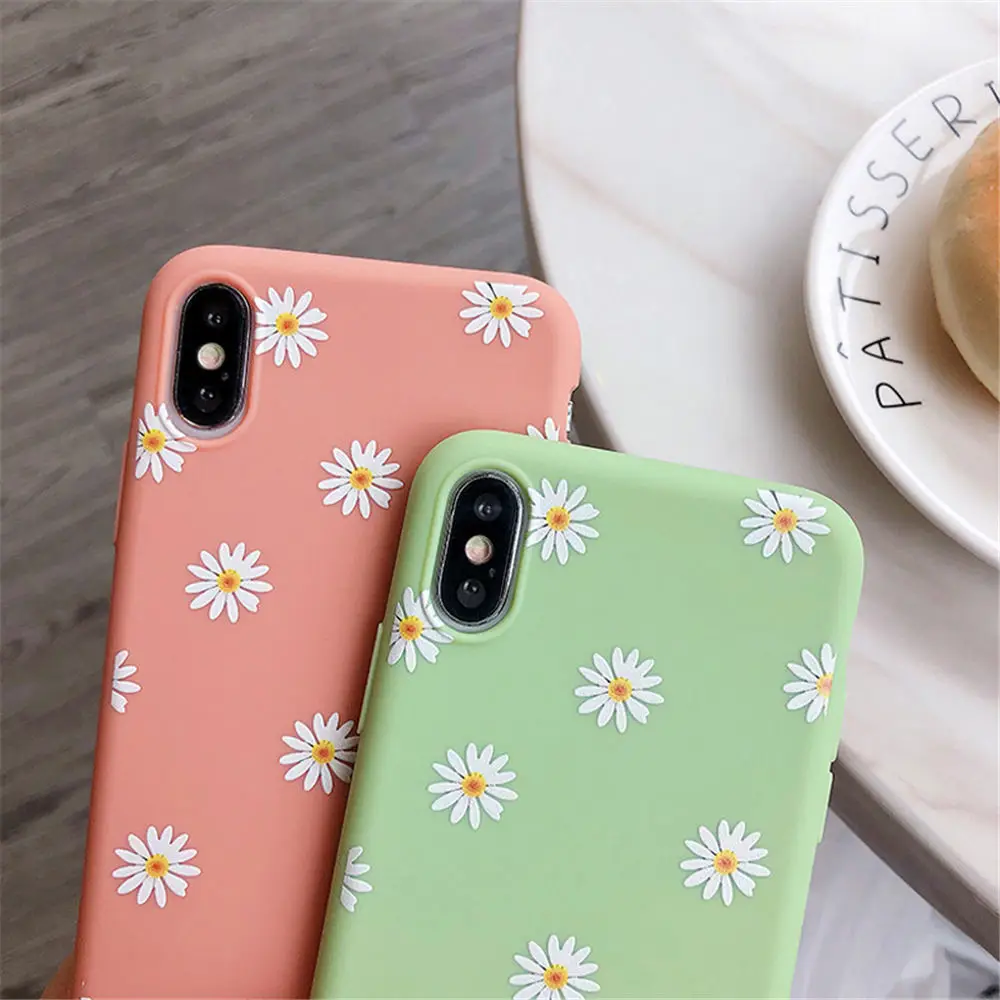 Чехол для телефона Moskado Flowers для iPhone 11 Pro X XR XS Max 7 8 6 6s Plus 5 5S SE Хризантема Цветочный Мягкий ТПУ силиконовый чехол