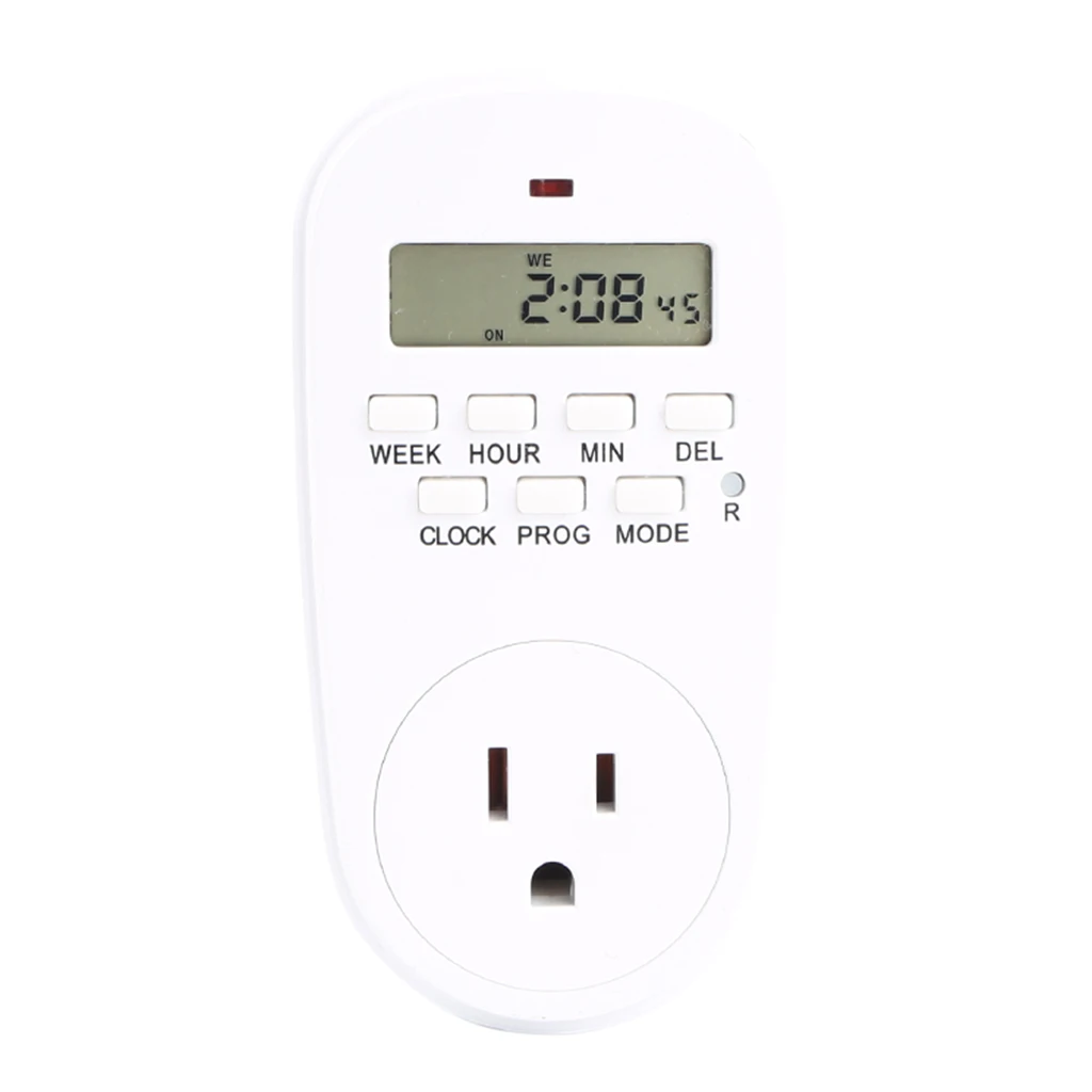 7 Days 24 Hours Digital Timer Switch US Plug Kitchen Smart Power Timer Outlet Programmable Timing Socket