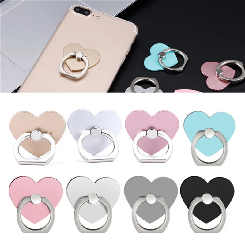 360 Degree Cute Heart Shaped Mobile Phone Finger Ring Smartphone Stand Holder For iPhone 7 iPad2 Samsung S8 MI5 all Smart Phones 360 Degree Cute Heart Shaped Mobile Phone Finger Ring Smartphone Stand Holder For iPhone 7 iPad2 Samsung S8 MI5 all Smart Phones