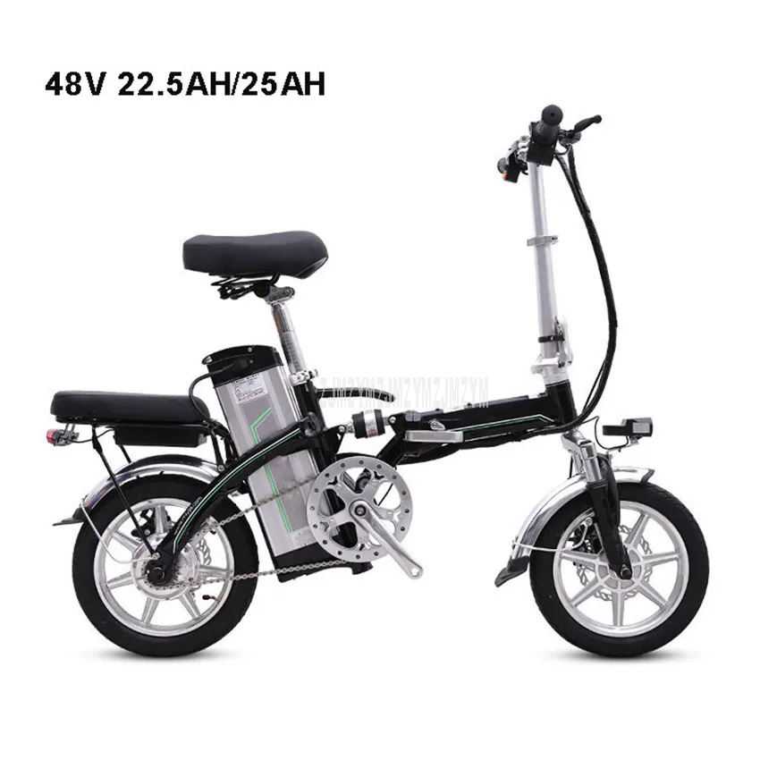 Discount Mini Bike Folding Electric Bike 14inch Wheel 240W Motor E Bike Electric Bicycle Scooter Two Seat 48V 22.5AH/25AH Lithium Battery 1