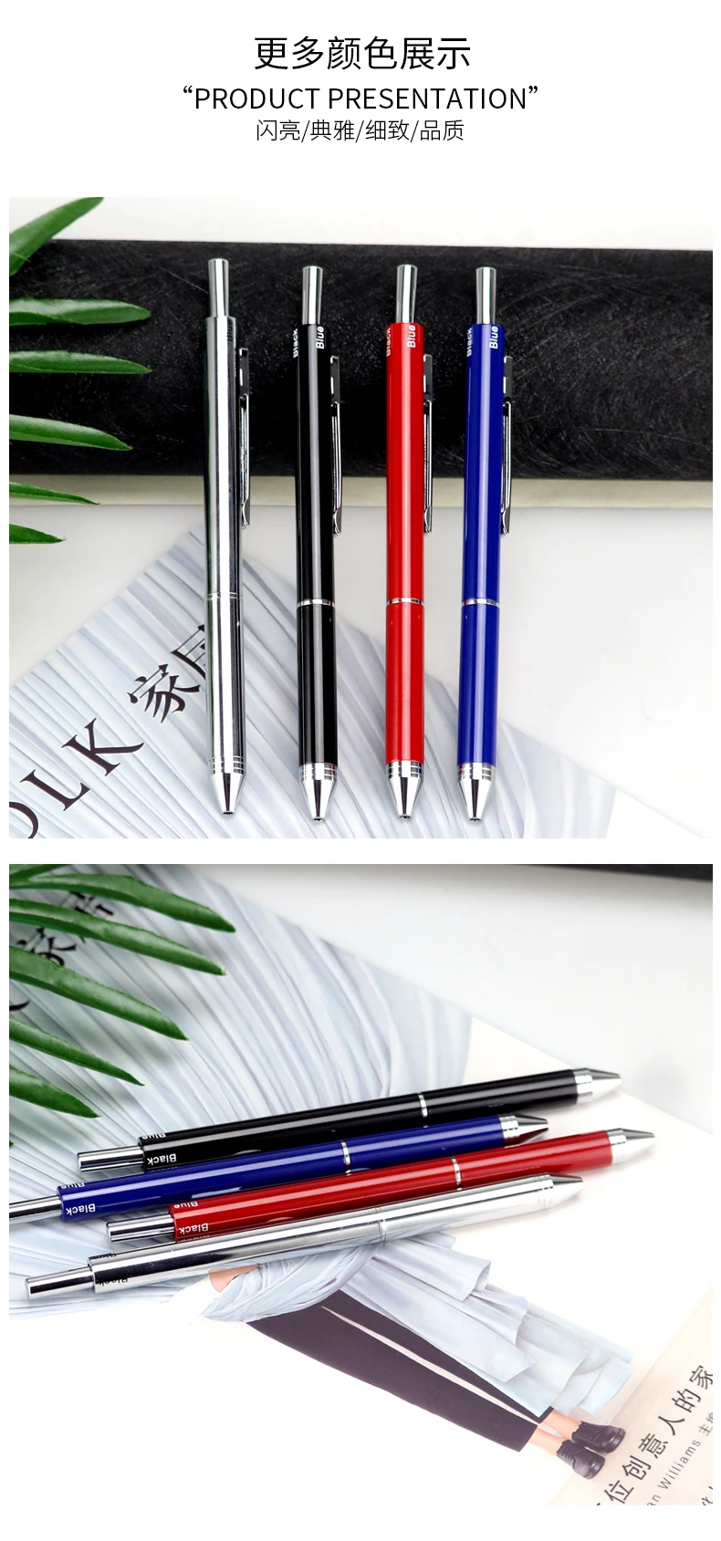 4 в 1 металлические шариковые ручки многофункциональная шариковая ручка серебристые металлические ручки, хорошее качество по Заводской Цене металлический карандаш