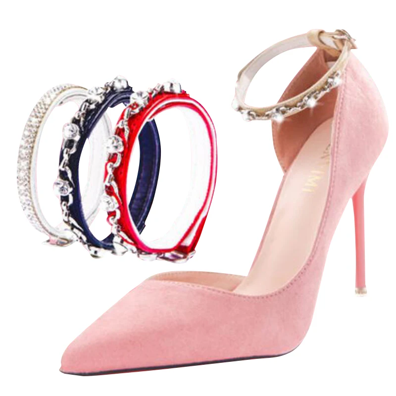 high heels with lace strings