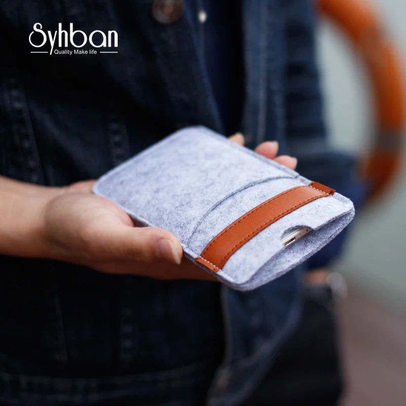

Mobile phone bag For iPhone 6 6s Plus 5.5 inch case For iPhone 5 4.0 inch bags phone bags cases Case Cover Wool Felt Wallet