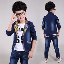 Children’s clothing Sets boys spring 5 suit 2018 New Children 8 Cowboy 9 children long sleeve 10 three sets of 11 tide clothes