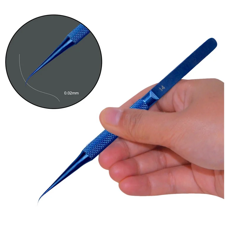 

0.15 mm Fine Tip Titanium Alloy Curved Tweezers Acid-fast Anticorrosive Fly line For Phone Motherboard Maintenance Fingerprint