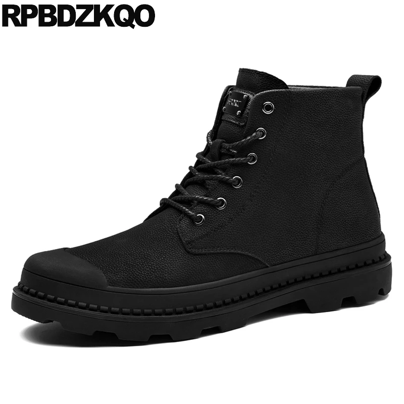 Thick Soled Army Work Ankle High Sole Military Shoes Retro Combat Boots ...