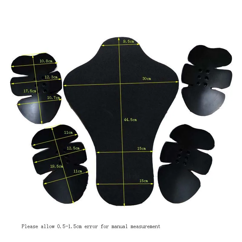 Motorcycle Jacket Soft Armor Protector CE Authentication EVA 5PCs Motobiker Racing Suits Rubber Protective Devices Internal Gear motorcycle jacket motorcycle armor