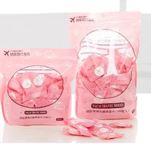 50 шт., одноразовые полотенца из хлопка для путешествий, волшебный сжатый Макияж для лица, косметическое очищающее полотенце, тканевый платок для лица, бумага