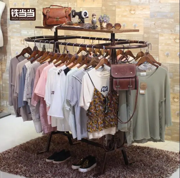 

The new iron yi clothing clothes rack display rack