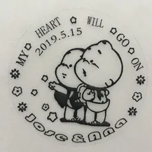 45/50 мм круглый персонализированная печать для памятный подарок ко Дню самообслуживаемая чернильная светочувствительное уплотнение пользовательские штемпель