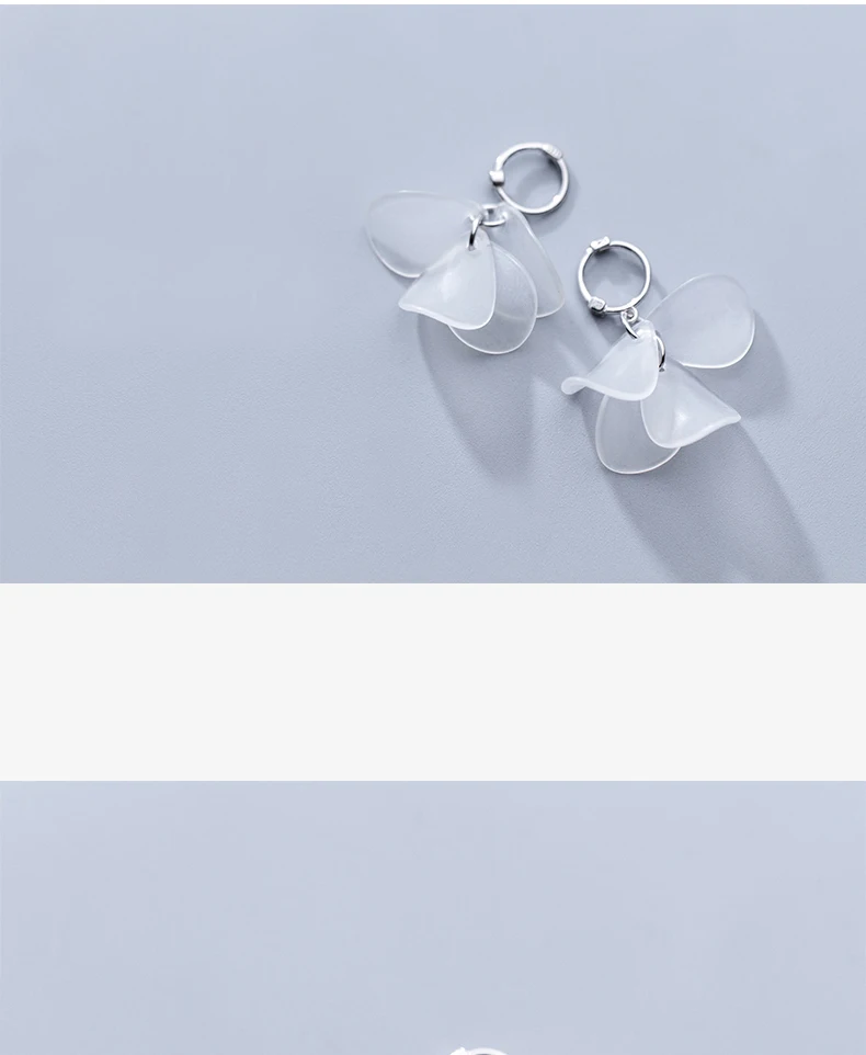 MloveAcc, подлинные 925 пробы, серебряные серьги-кольца для женщин, модные, в виде ракушки, с цветами, висячие серьги Huggie