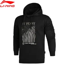 Li-Ning, новинка 66%, мужской трендовый свитер, теплый, Классический крой, 34% полиэстер, хлопок, подкладка, спортивные топы, AWDM725 CONF17