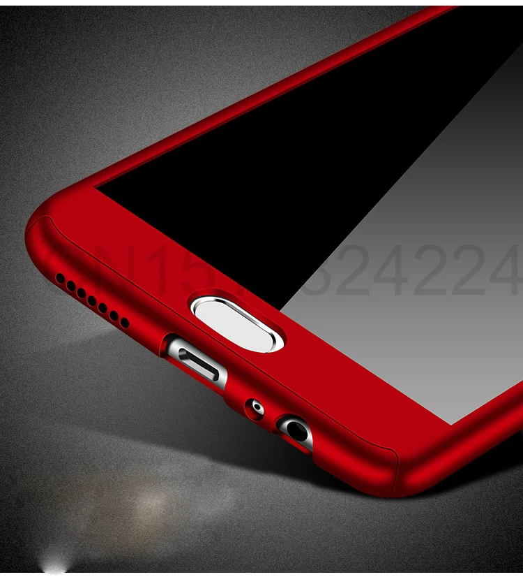 360 Full Case For Meizu Pro 7 Cases Hard PC Degree For Meizu  M6 Note M6 M5 Note  M6s Cover + Tempered Glass A12