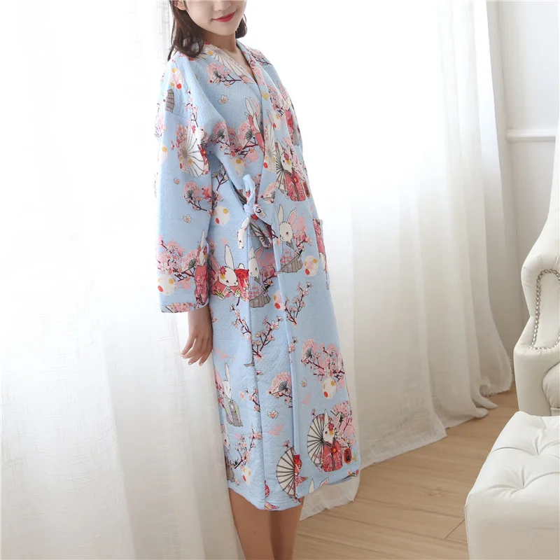 light blue kimono robe woman (2)