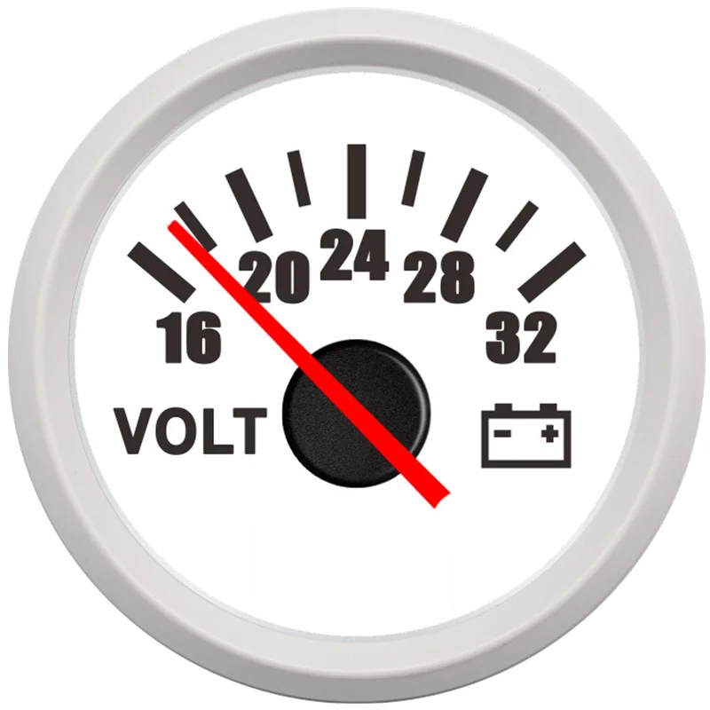 52 мм вольтметр морской Авто вольтметр 8-16 в водонепроницаемый датчик для мотоцикла автомобиля лодки автомобиля с красной подсветкой 12 В - Цвет: WW 16-32V
