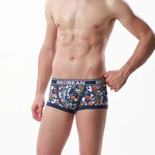 3 шт./партия, новые хлопковые мужские дышащие трусы-боксеры с принтом, сексуальные трусы с низкой талией, 2 цвета, размер M/L/XL/XXL