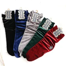 5 пар Зимние новые мерсеризованные женские носки средней длины бархатные носки Длинные носки высокие корейские эстетические носки