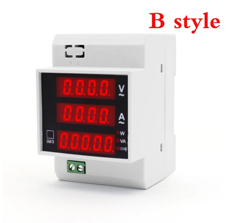 Medidor de Energia do Fator de Pot&ecirc;ncia Ativa D52-2048 LED Medidor Volt&iacute;metro medidor de corrente Digital Multi-Funcional AC80-300V, 0-100A watt&iacute;metro