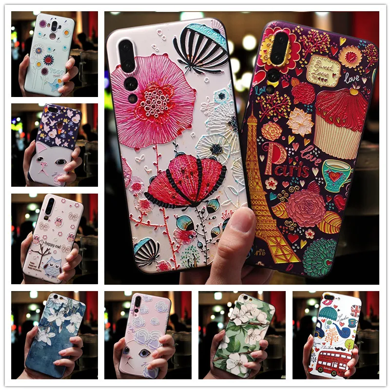 

For Huawei Honor 10i Case 3D Flower Silicone Emboss Phone Cover For Huawei Honor 8S 9 Lite 8 20 Pro 9i Play 8X 10 20i Lite V20