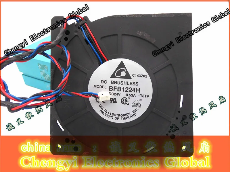 

The original Delta 120*120*32 24V 0.53A BFB1224H 12CM turbine drum cooling blower fan