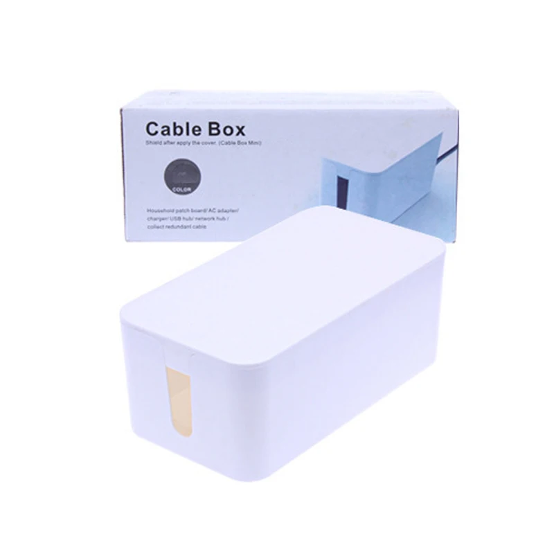 

Cable Organizer Storage Box ABS Removable Cover Design Power Outlet Management Easy to Heat Emission Prevent Dust Safety