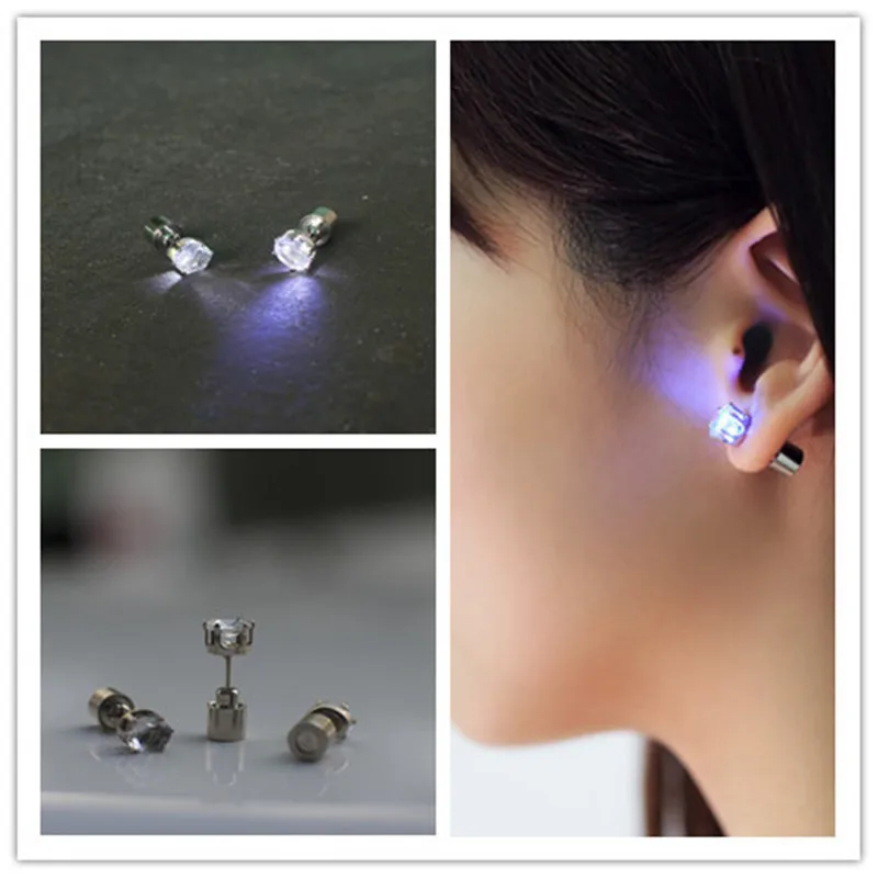 50pairs Lot New Hot Uni Led Light Up Blinking Earrings Ear 50pairs Lot New Hot Uni Led Light Up Blinking Earrings Ear Studs Xmas Hallowmas Gift Party In Toys From Hobbies On Aliexpress