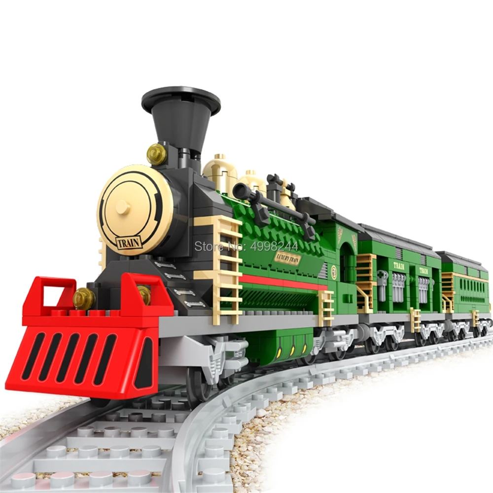 

ausini 25904 666pcs old classic train building block Bricks Toy