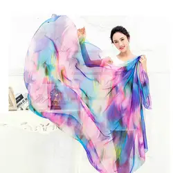 RUNMEIFA 2019 новые модные женские туфли Летний шифоновый шарф свет цветной шарф женские элегантные шали и палантины Cover-Up пляжный шарф