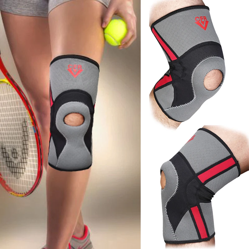 

2PCS Breathable Basketball Hole Knee Pad Knee Support Brace Protector Patella for Running Volleyball Tennis Bike Hiking Sports