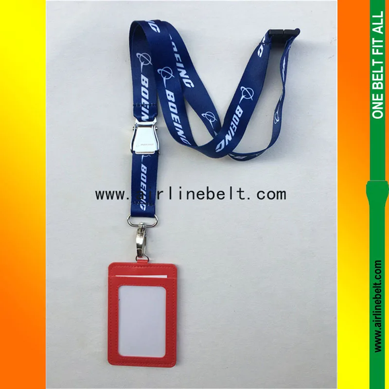 

54mm length blue airline airplane buckle Boeing lanyard